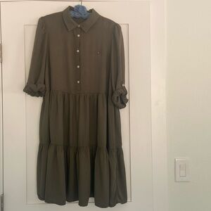 Tommy Hilfiger Women's Olive Green  Dress Size 10